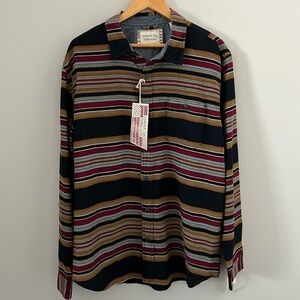 American Threads striped multicolor flannel shirt XL